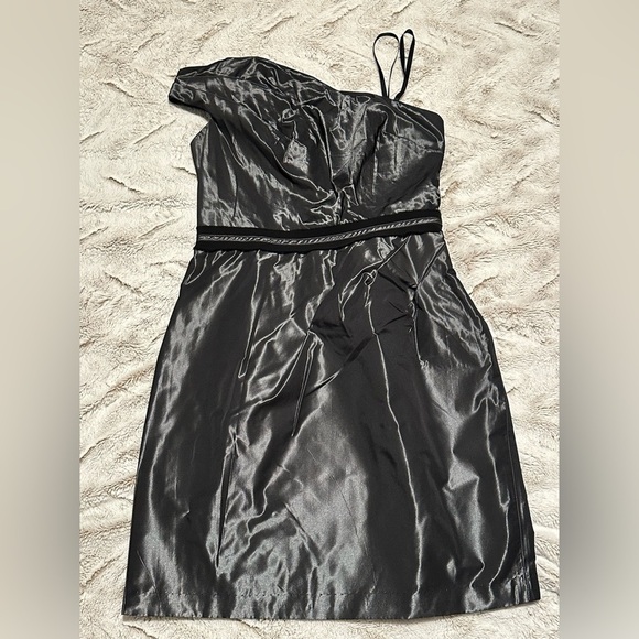 BCBGeneration Dresses & Skirts - BCBGeneration Asymmetrical Pleated One Shoulder Cocktail Mini Dress